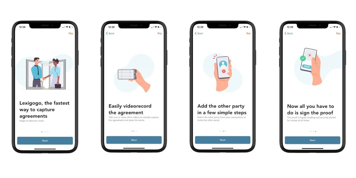 schermafbeeldingen van app Lexigogo