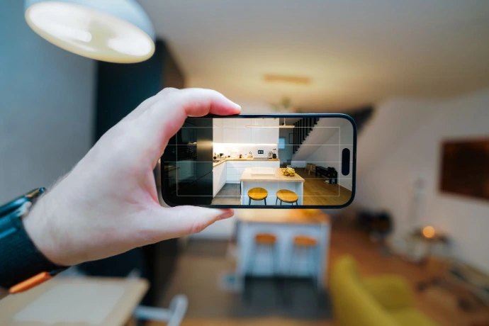 smartphone maakt videobewijs van woning