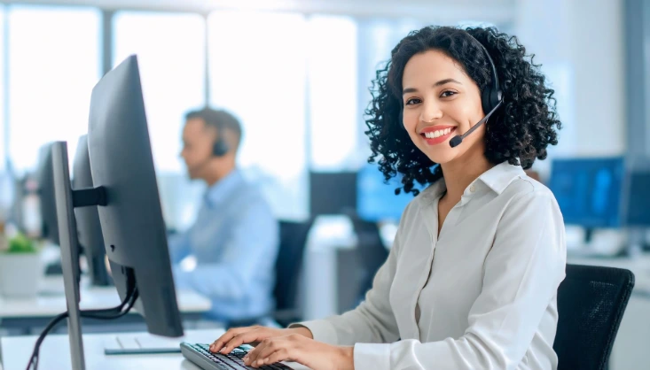 medewerkers van helpdesk aan het werk
